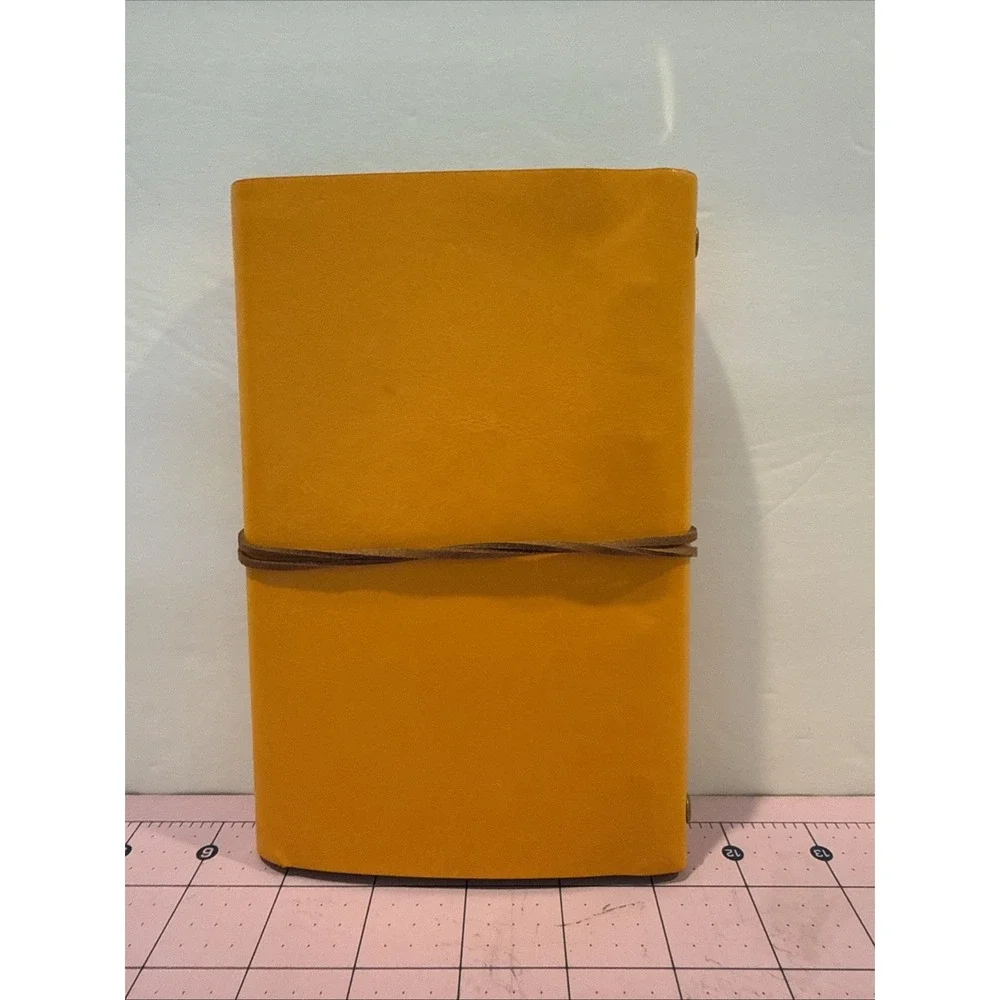 Leather Bound Journal w/Butterflies & Hearts Lined Paper Genuine Leather 7.5X5
